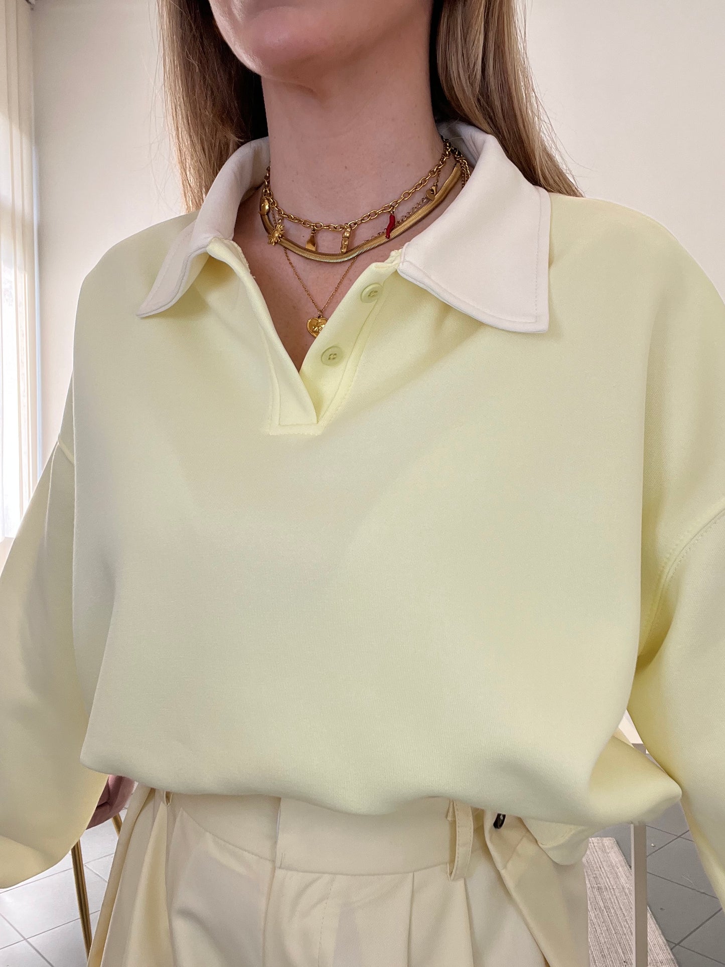 FELPA/POLO ‘ DOUBLE’ Base GIALLA