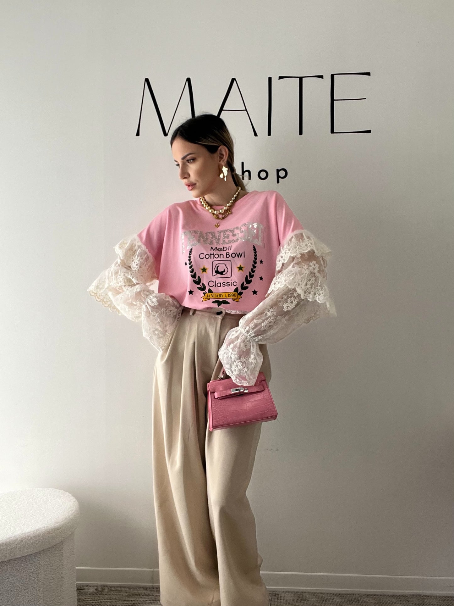 MAGLIA ANNA rosa