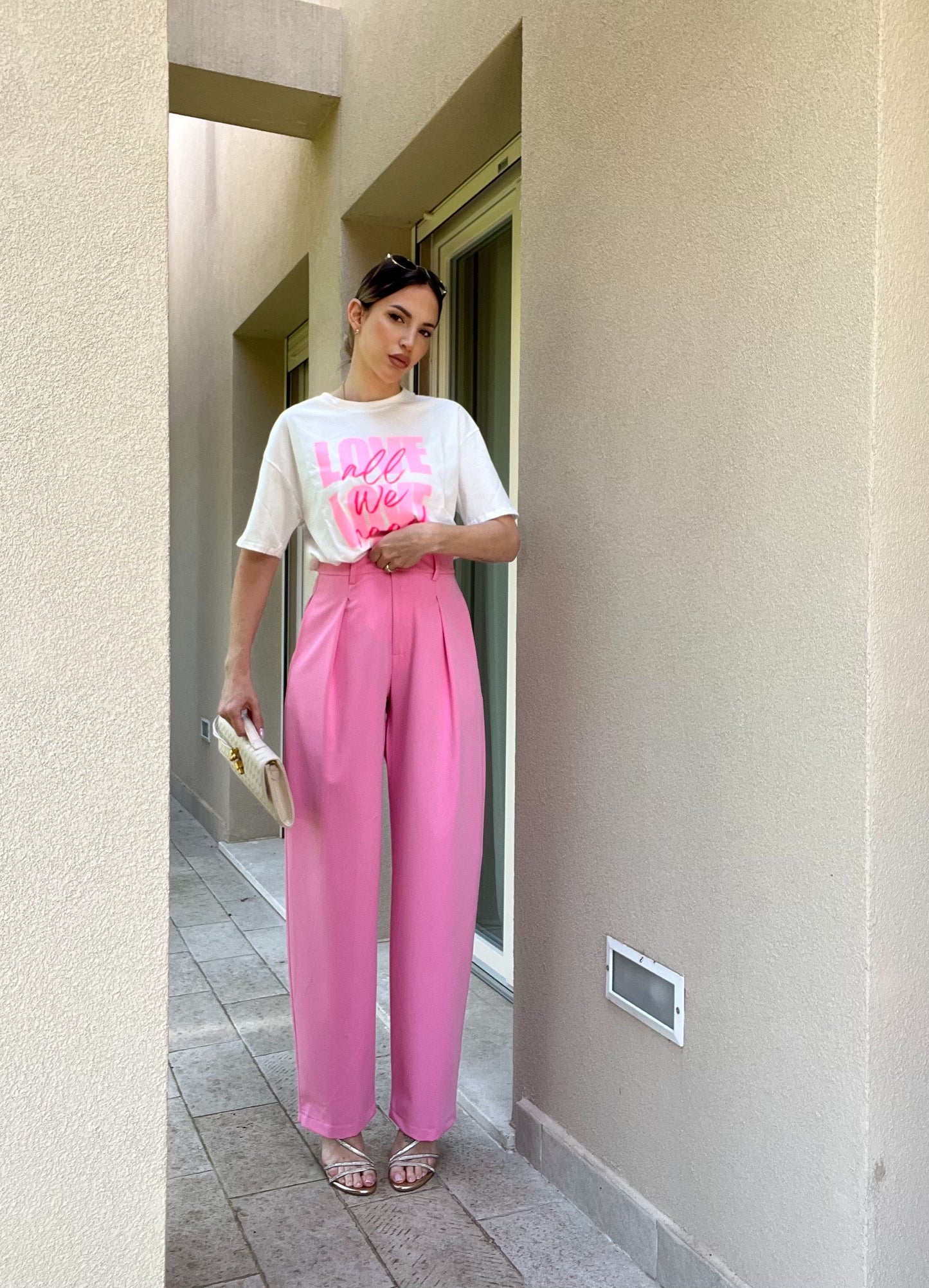 PANTALONE MEDISONE rosa by LUMINA