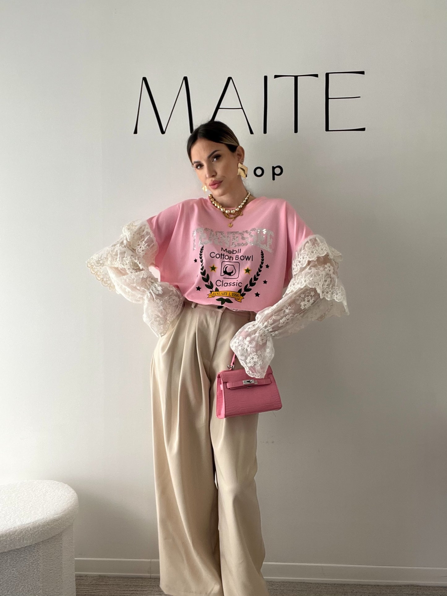 MAGLIA ANNA rosa