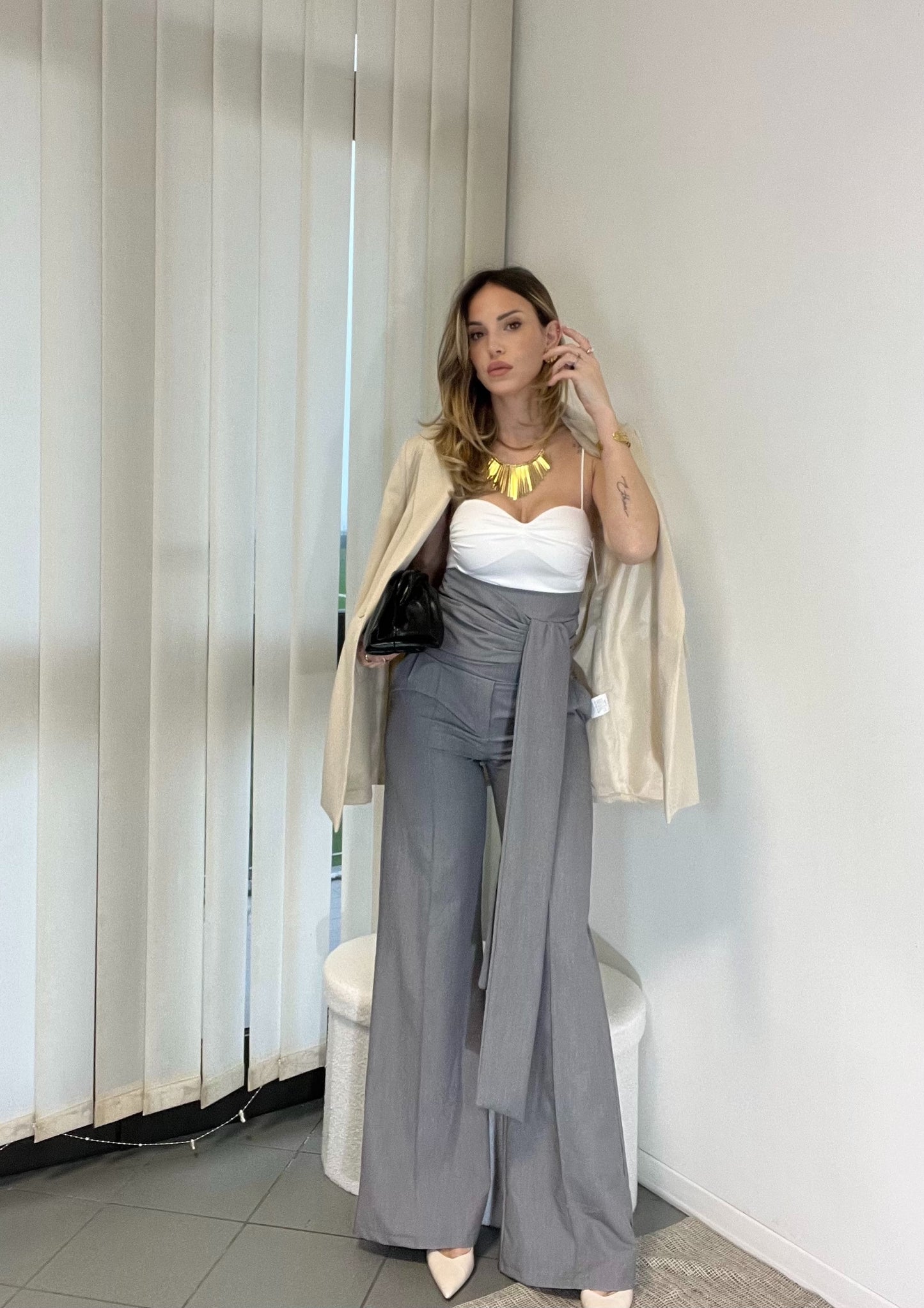 PANTALONI WANT grigio