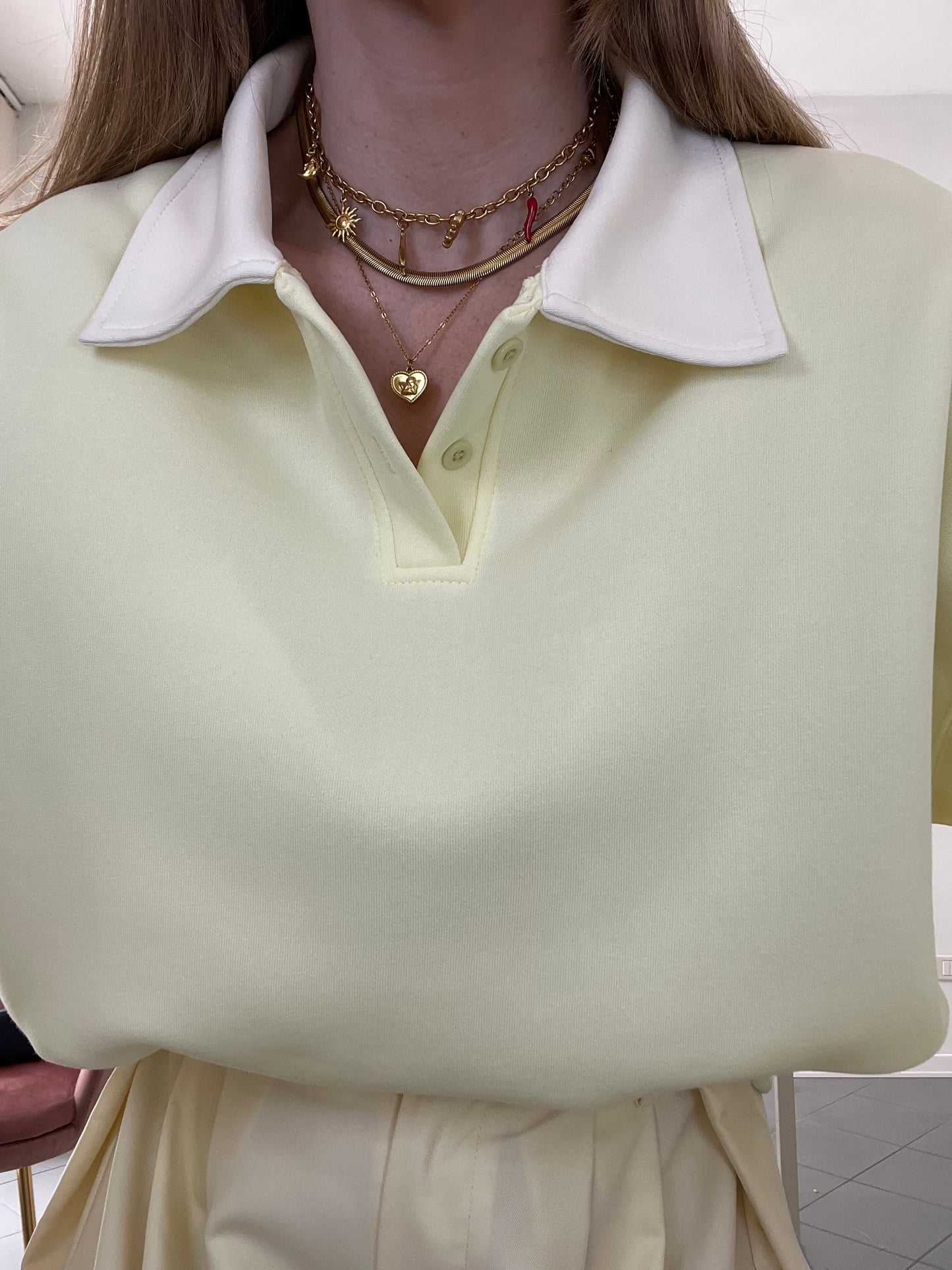 FELPA/POLO ‘ DOUBLE’ Base GIALLA