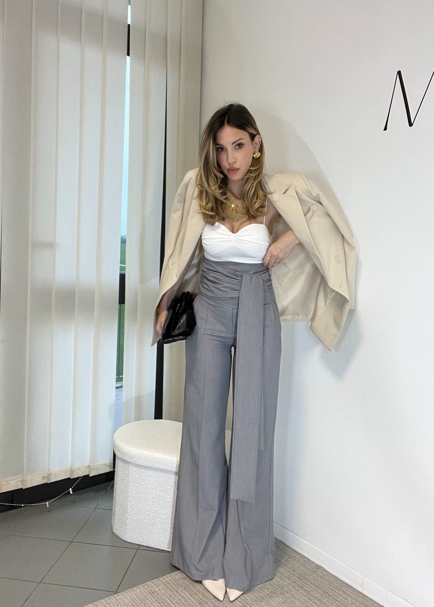 PANTALONI WANT grigio