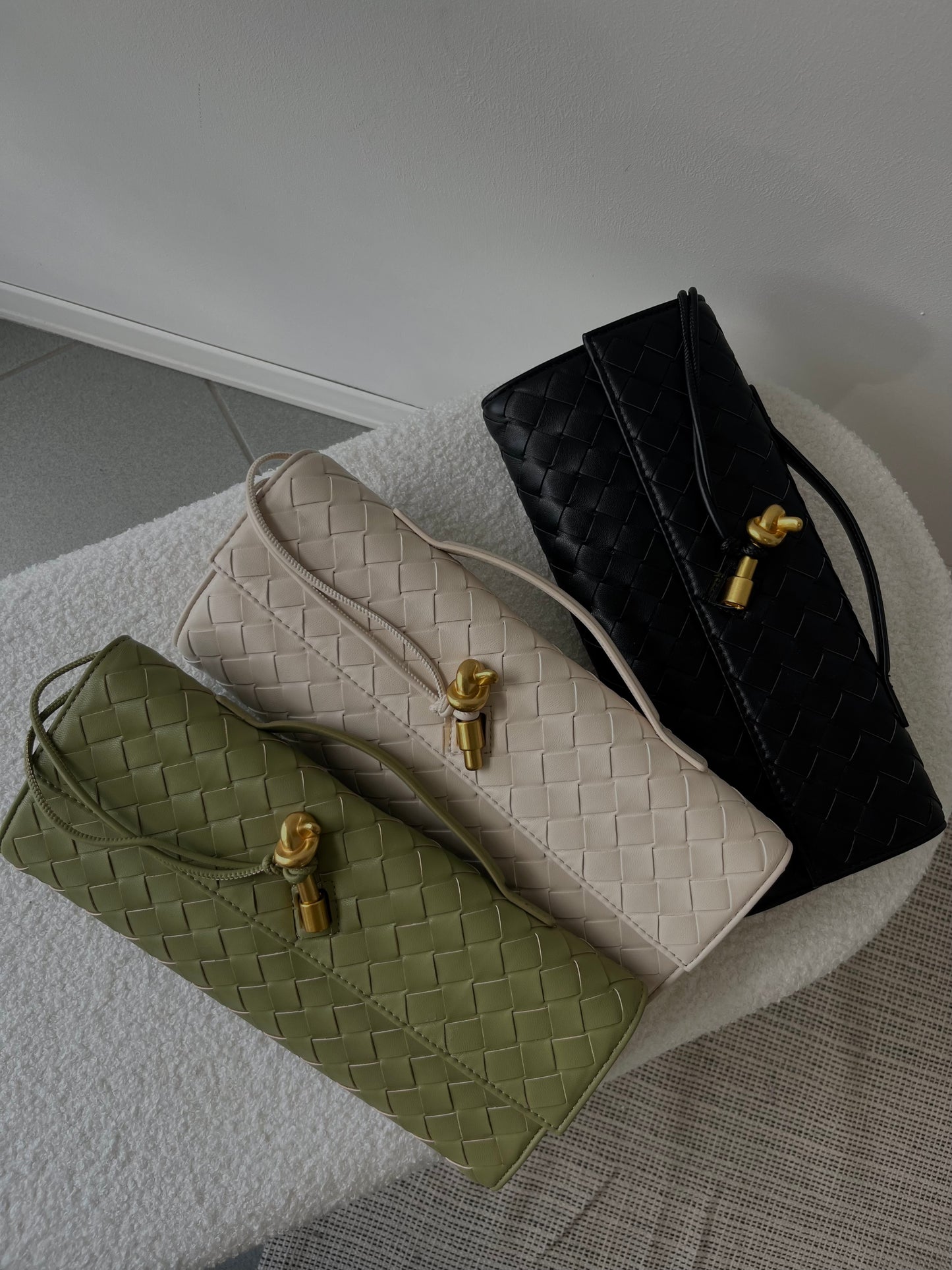 Borsa baguette salvia
