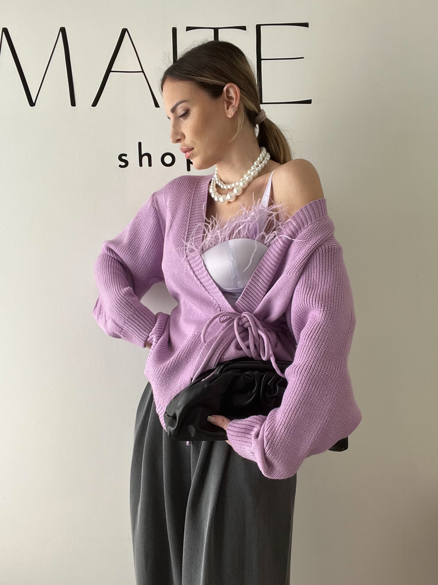 CARDIGAN KIM lilla