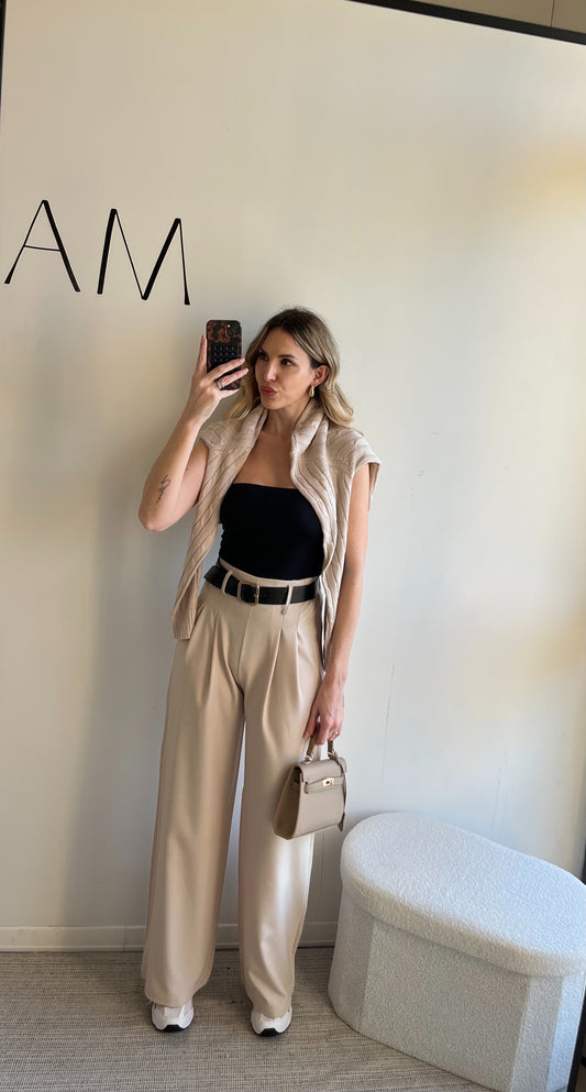 PANTALONE WIDE LEG CINTURA INCLUSA