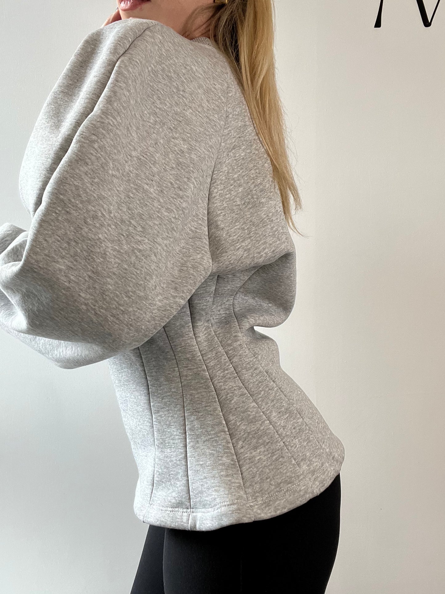 FELPA AVVITATA GRIGIA