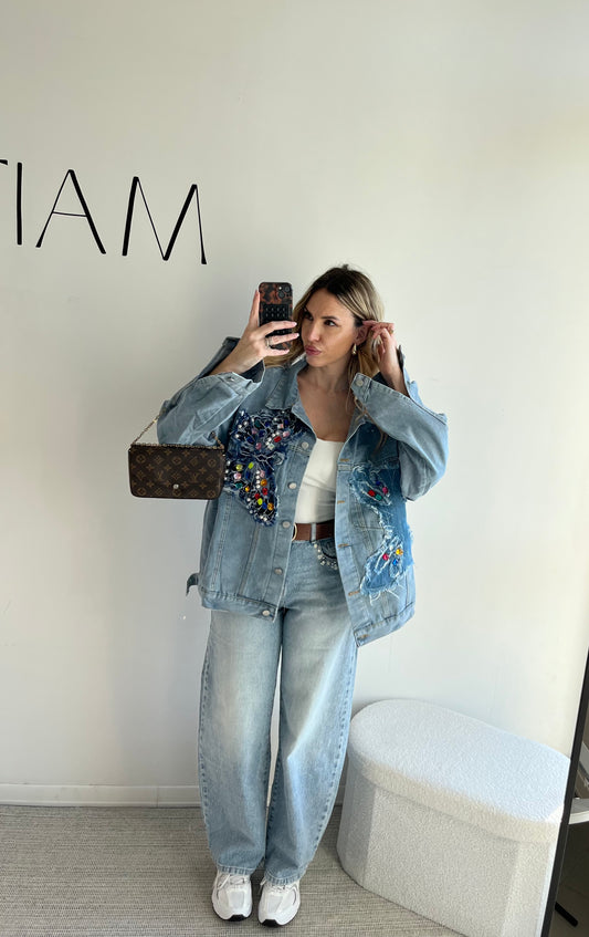 GIACCA JEANS FARFALLA