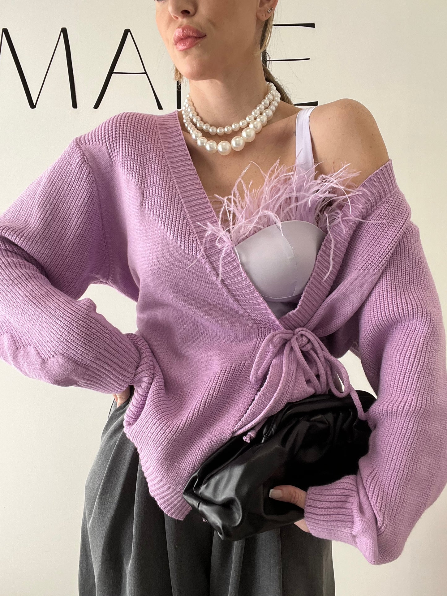 CARDIGAN KIM lilla