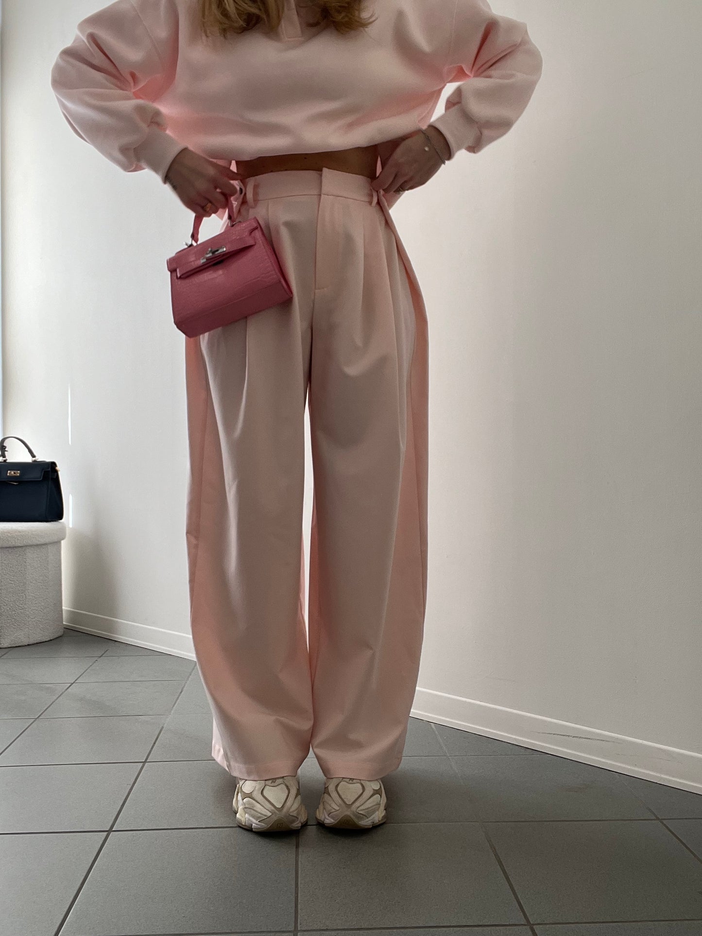 PANTALONE BOTTONCINI ROSA