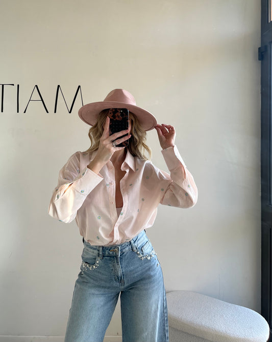 CAMICIA MARGHERITE ROSA CHIARIO