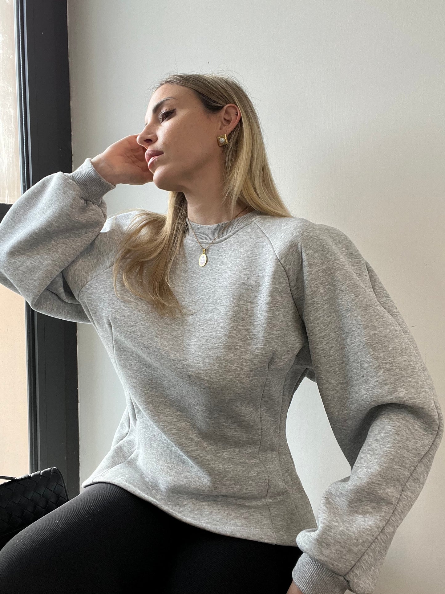 FELPA AVVITATA GRIGIA