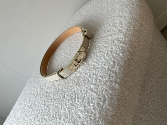 CINTURA BEIGE CHIARO in vera pelle