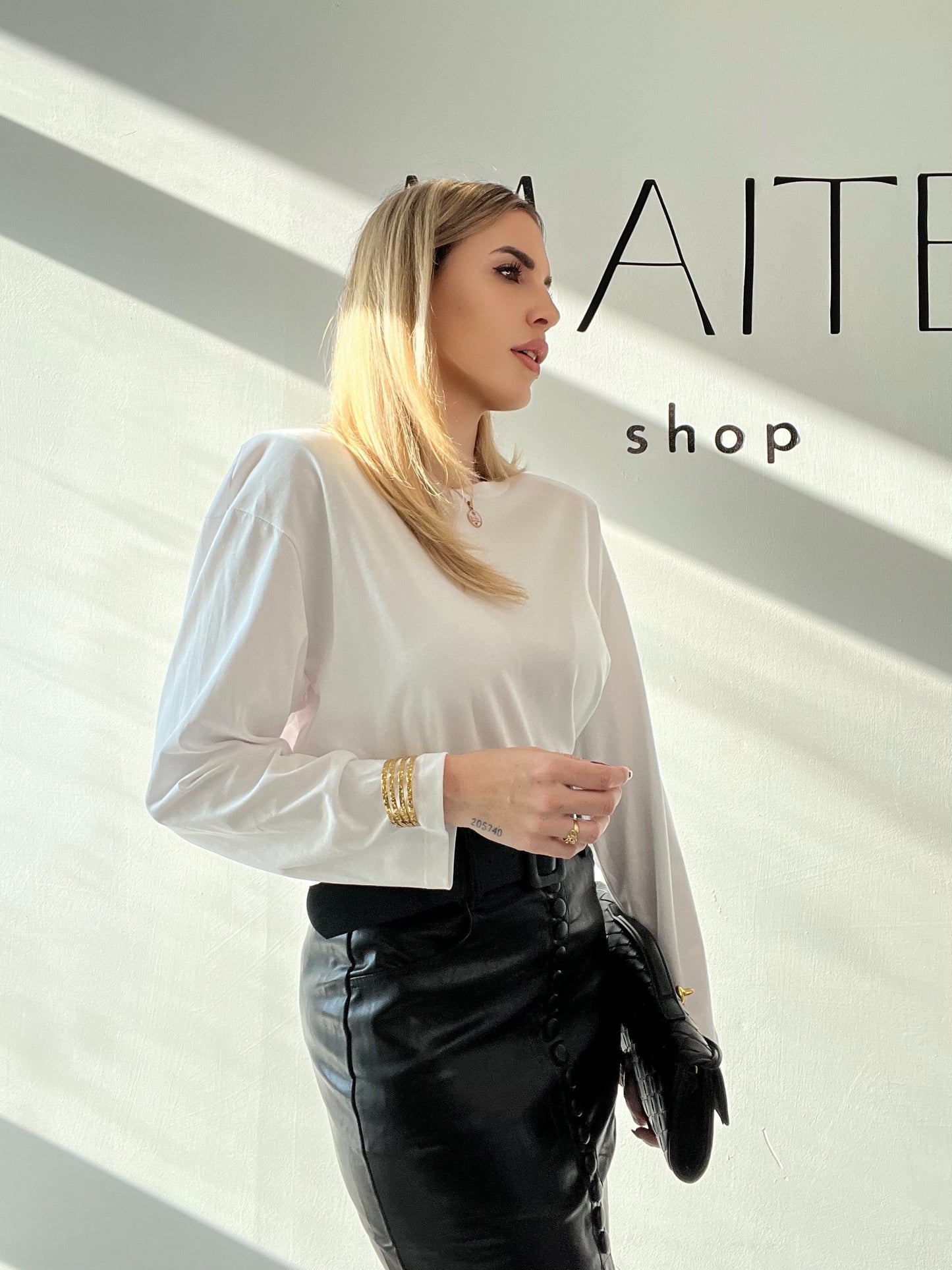 T-SHIRT MANICA LUNGA BIANCA