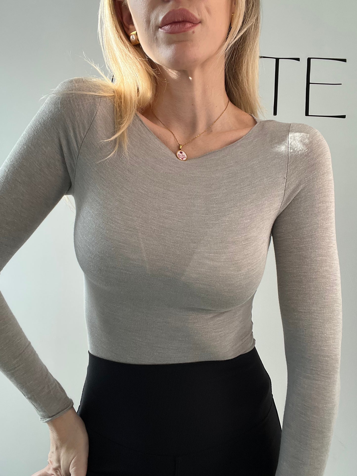 MAGLIA BASIC GRIGIO