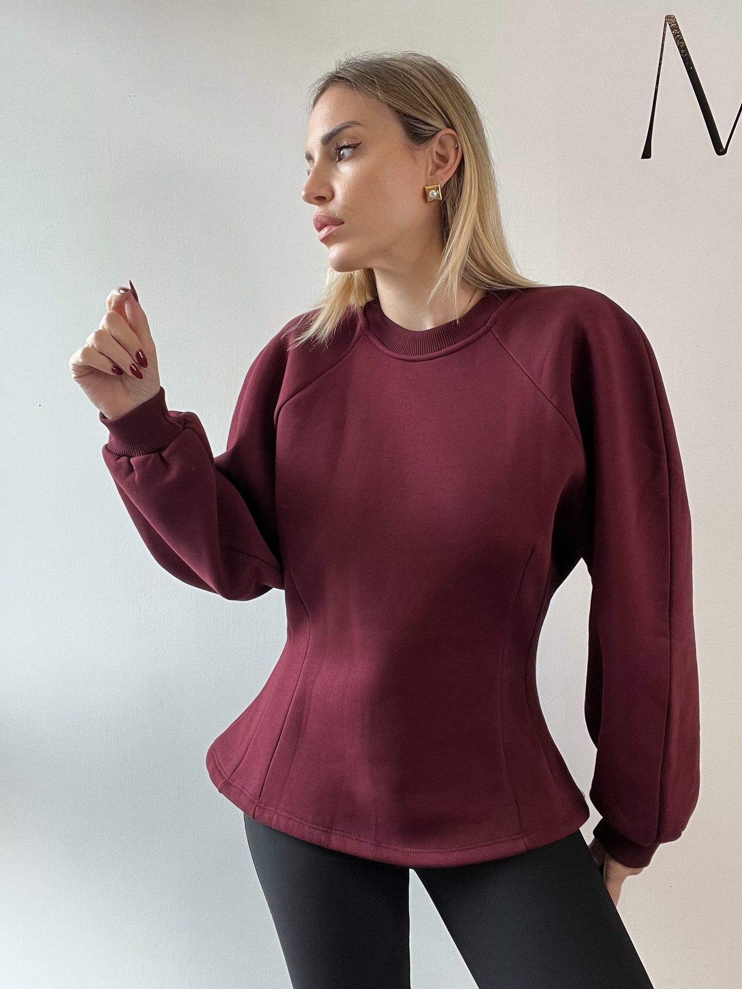 FELPA AVVITATA BORDEAUX