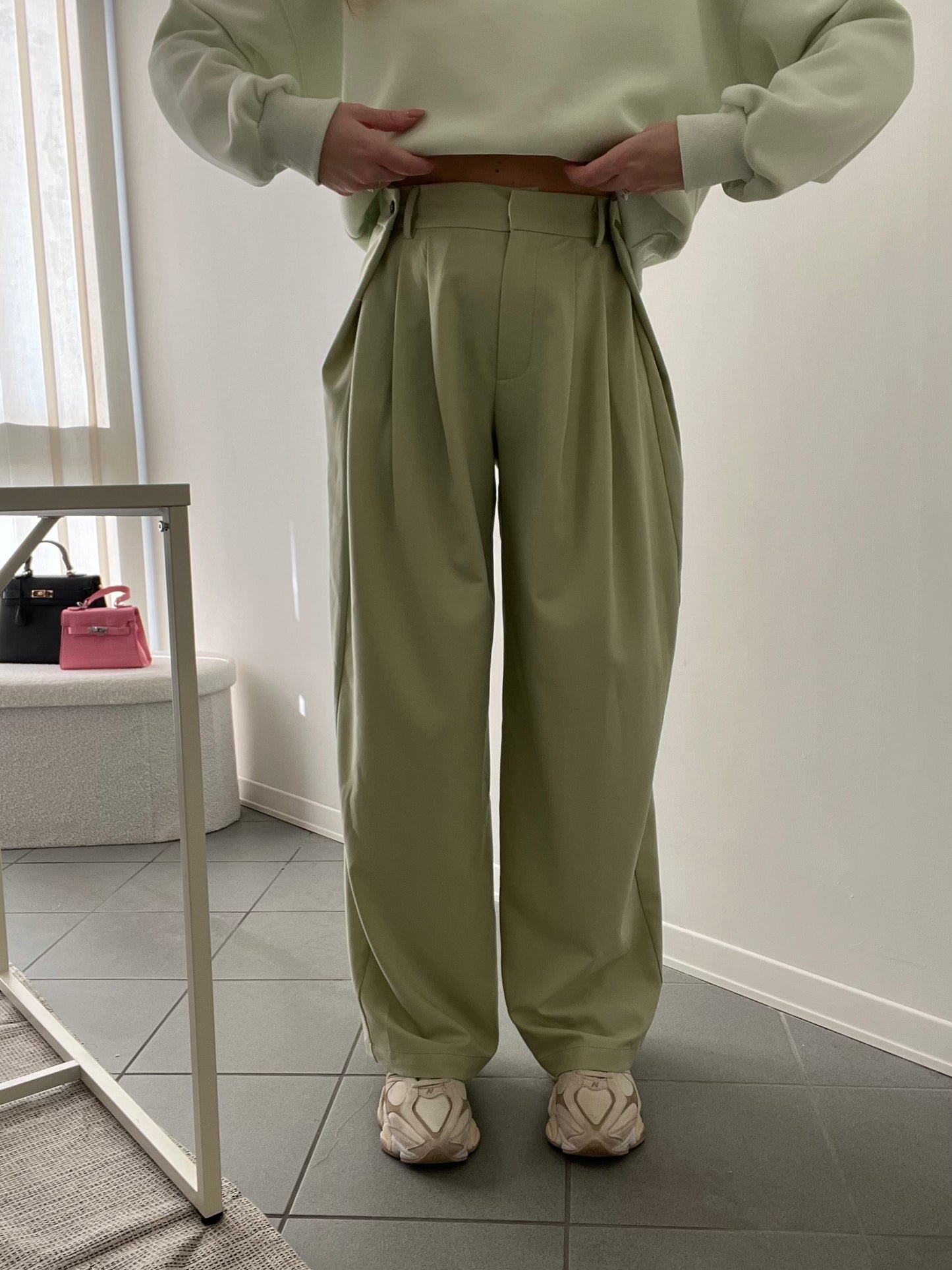 PANTALONE BOTTONCINI VERDE