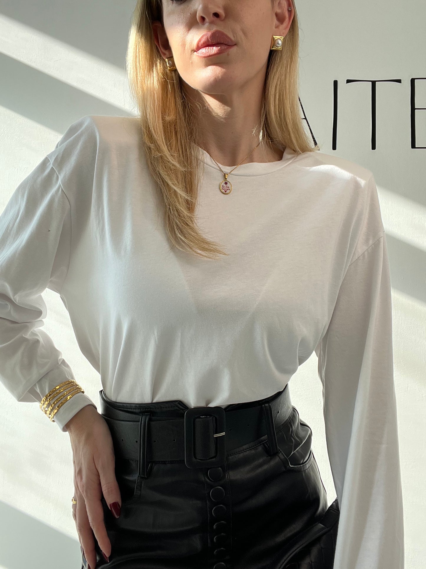 T-SHIRT MANICA LUNGA BIANCA