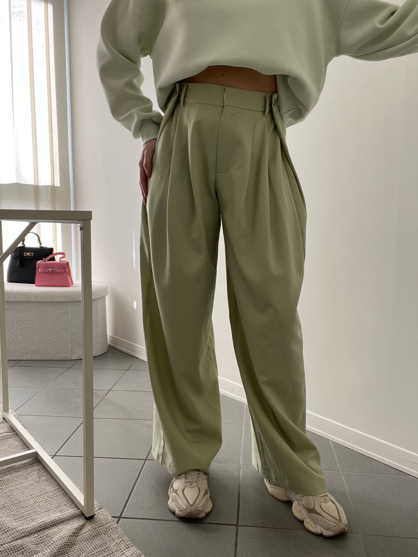 PANTALONE BOTTONCINI VERDE