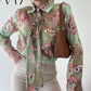 CAMICIA TROPICAL base verde menta