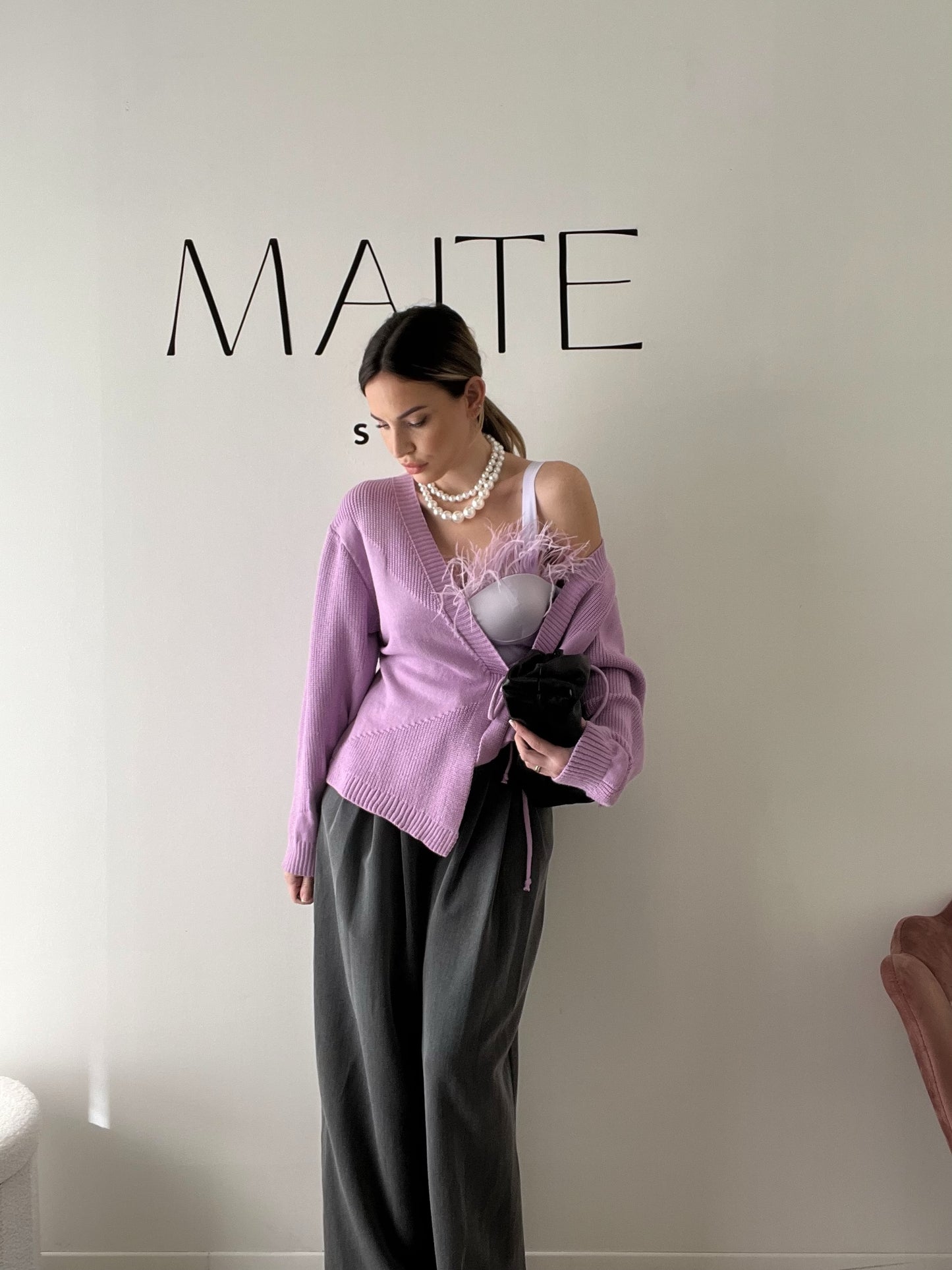 CARDIGAN KIM lilla