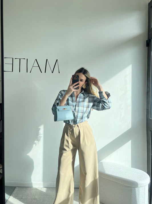 CAMICIA A QUADRI Azzurra