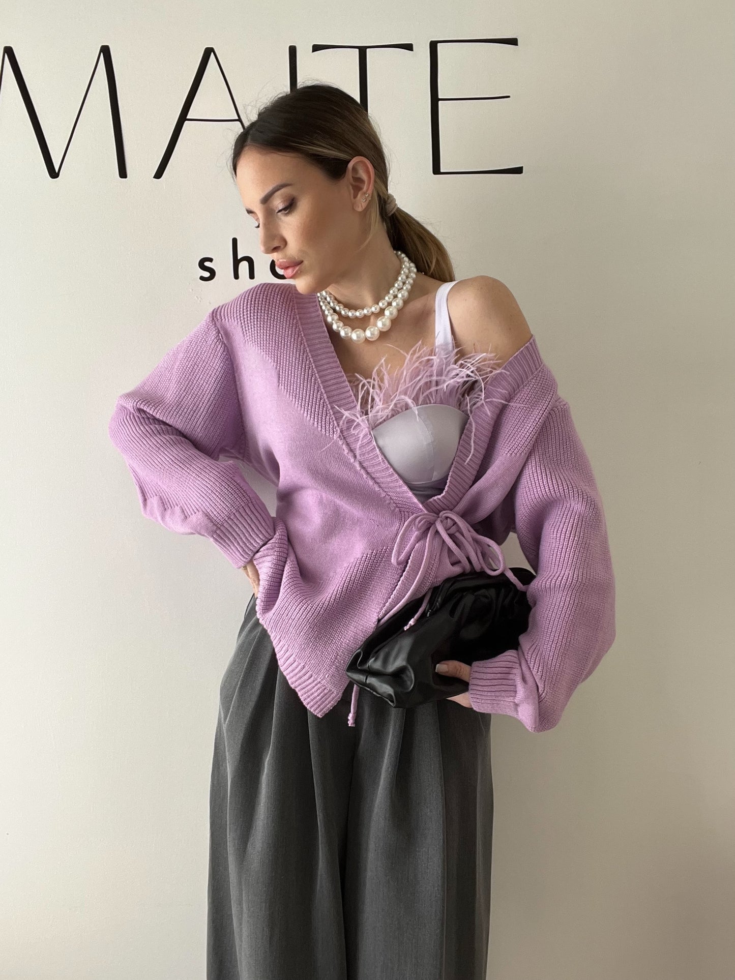 CARDIGAN KIM lilla
