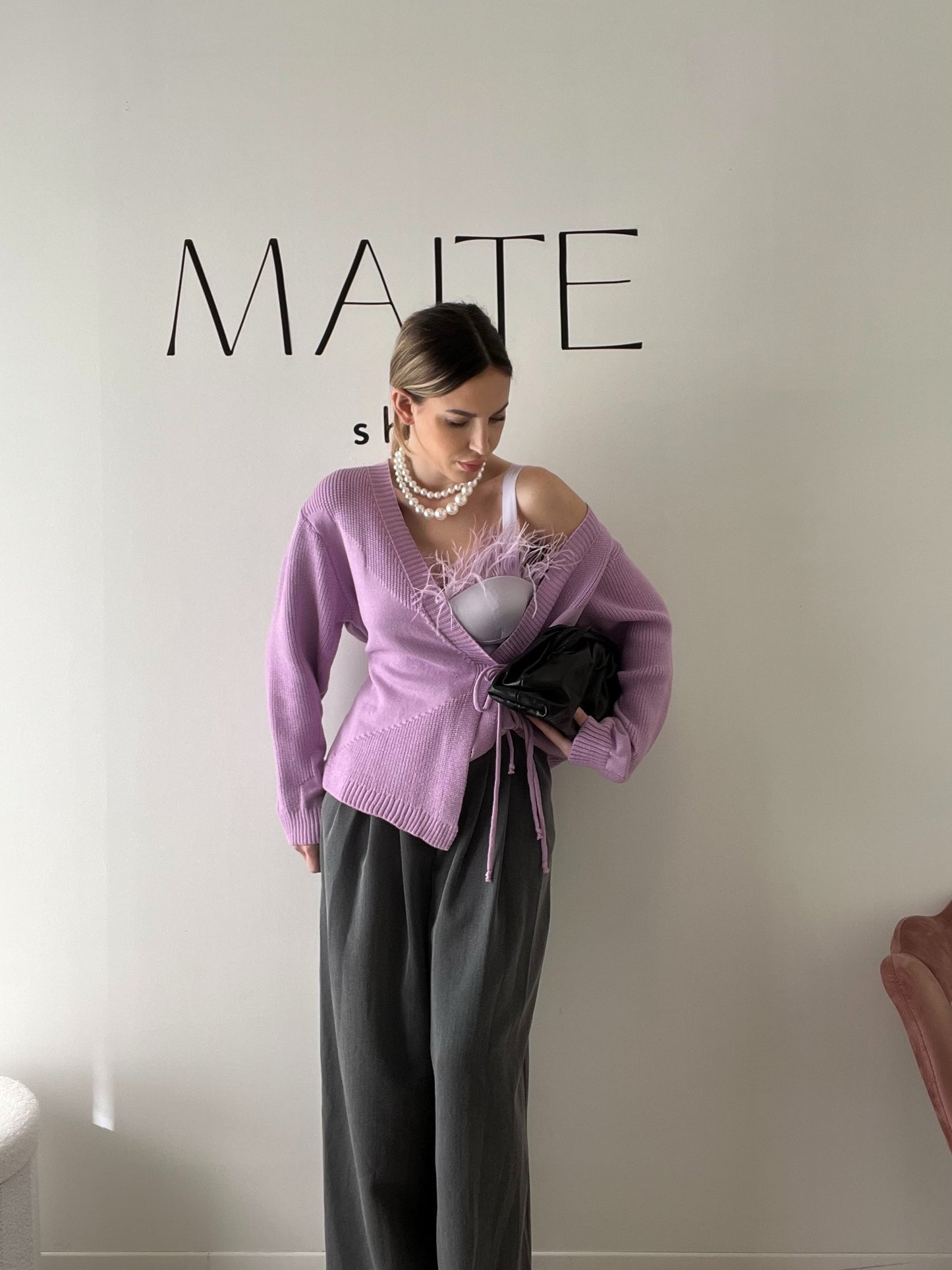 CARDIGAN KIM lilla