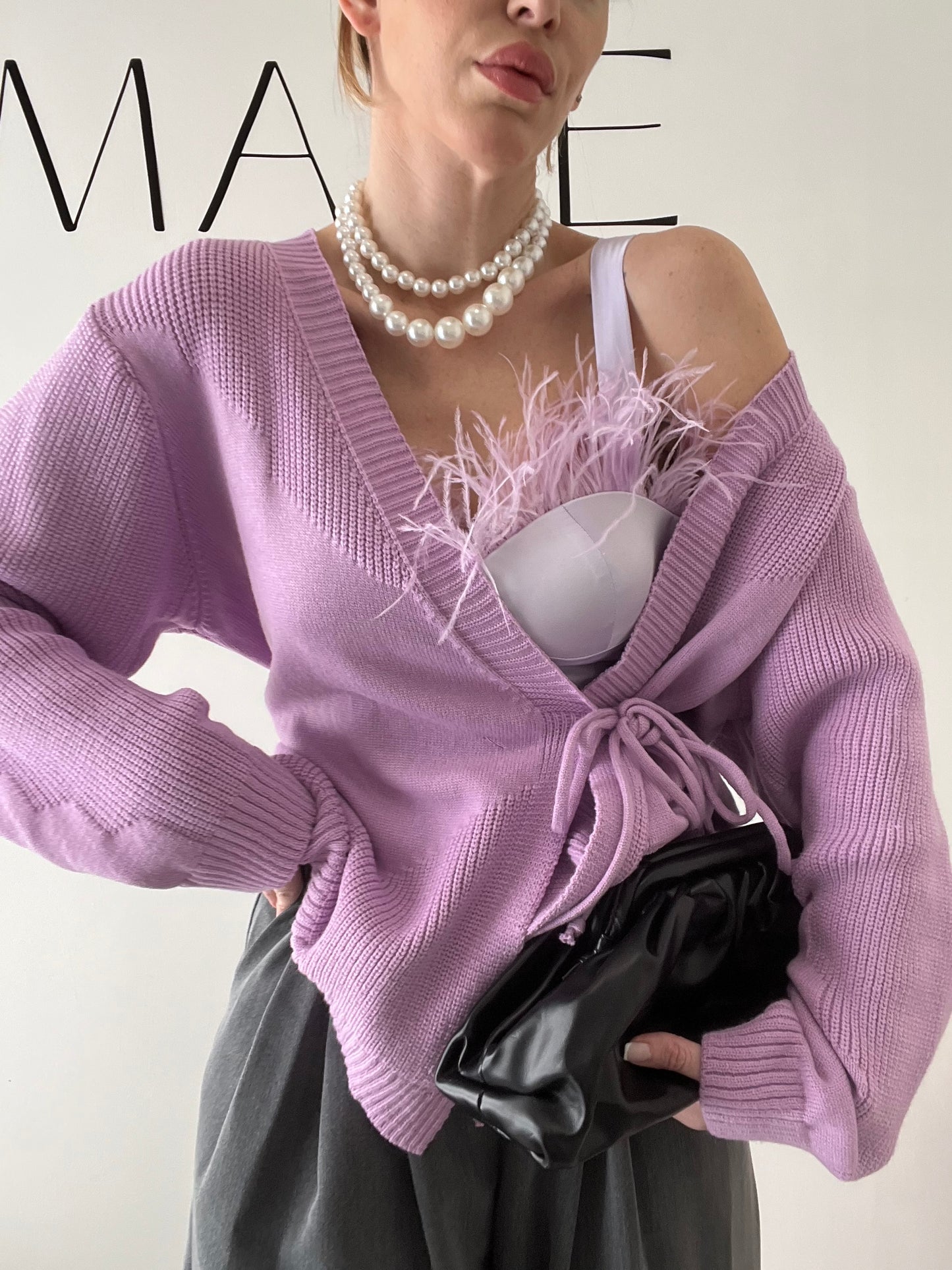 CARDIGAN KIM lilla