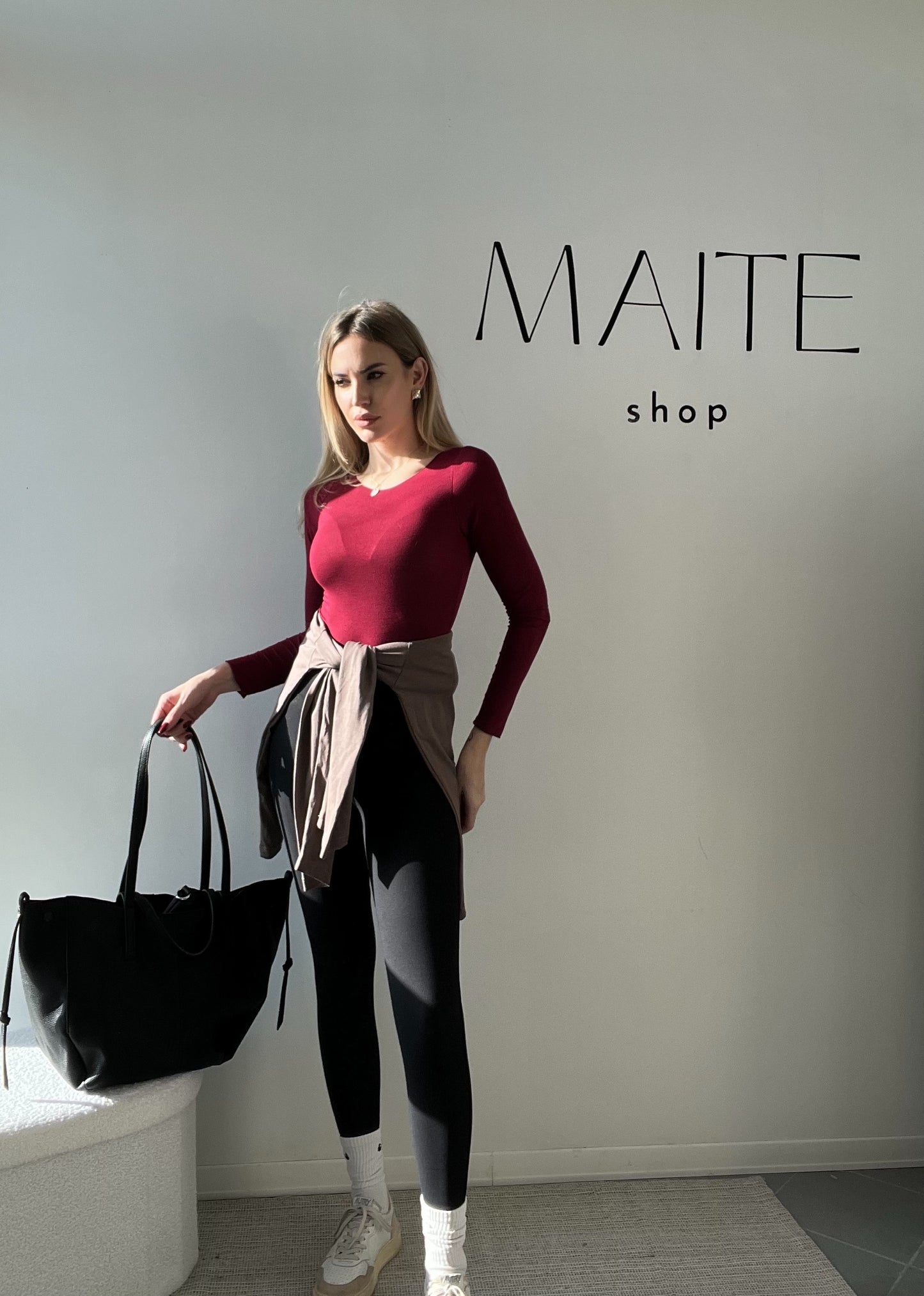 MAGLIA BASIC BORDEAUX