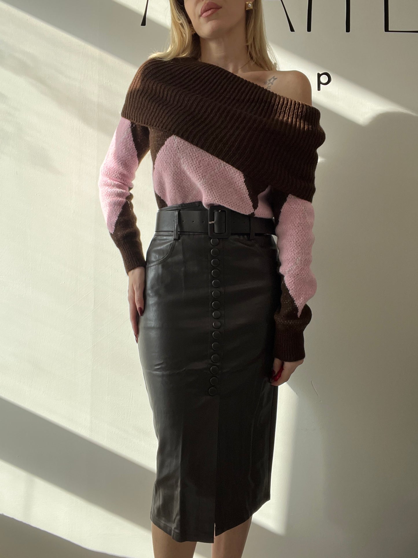 GONNA ECOPELLE MARRONE