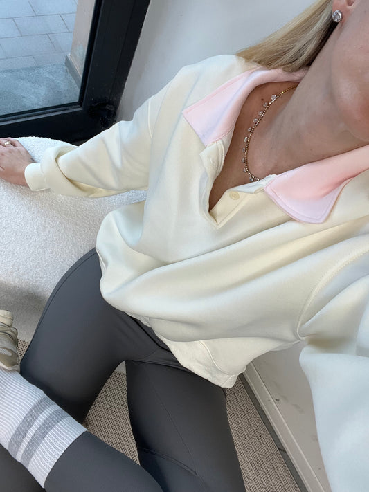 FELPA COLLETTO BURRO