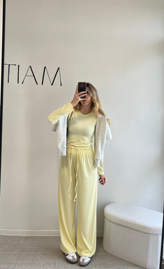 COORDINATO GIALLO BURRO in viscosa