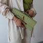 Borsa baguette salvia