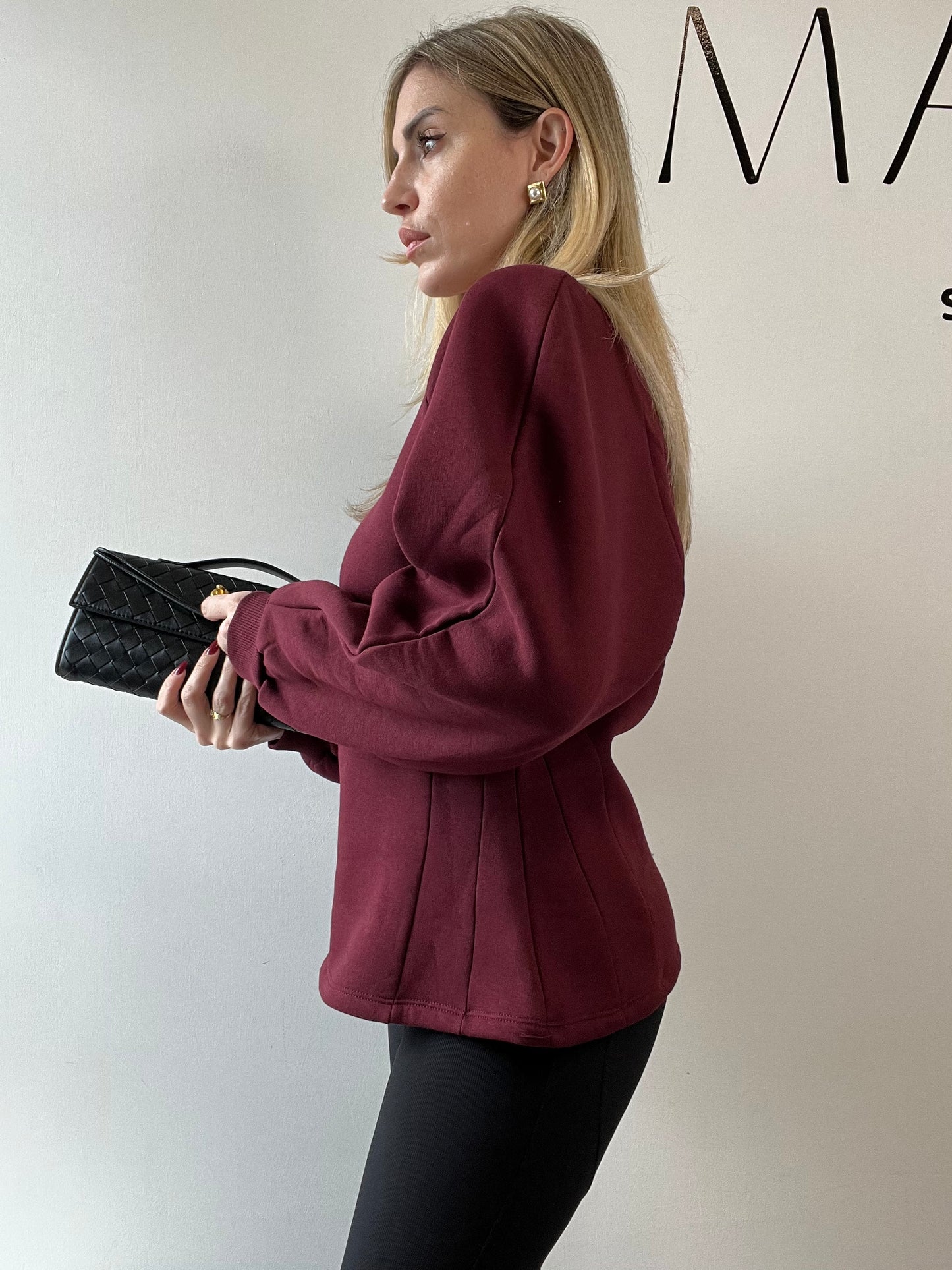 FELPA AVVITATA BORDEAUX