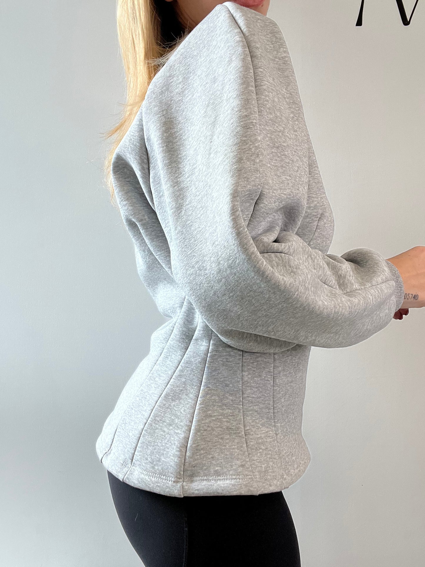 FELPA AVVITATA GRIGIA