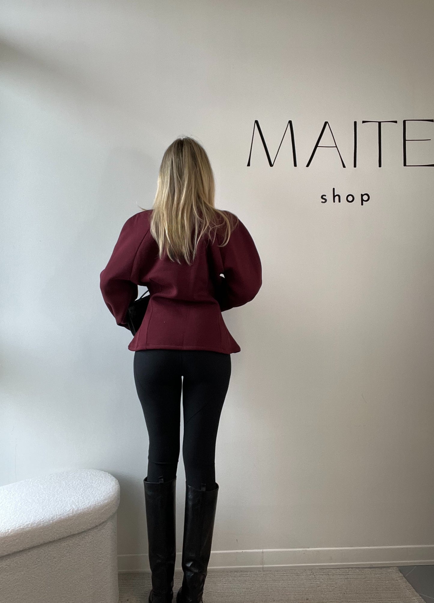 FELPA AVVITATA BORDEAUX