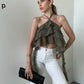 TOP NEREA VOLANT OLIVE