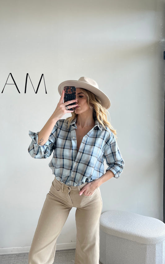 CAMICIA A QUADRI Azzurra