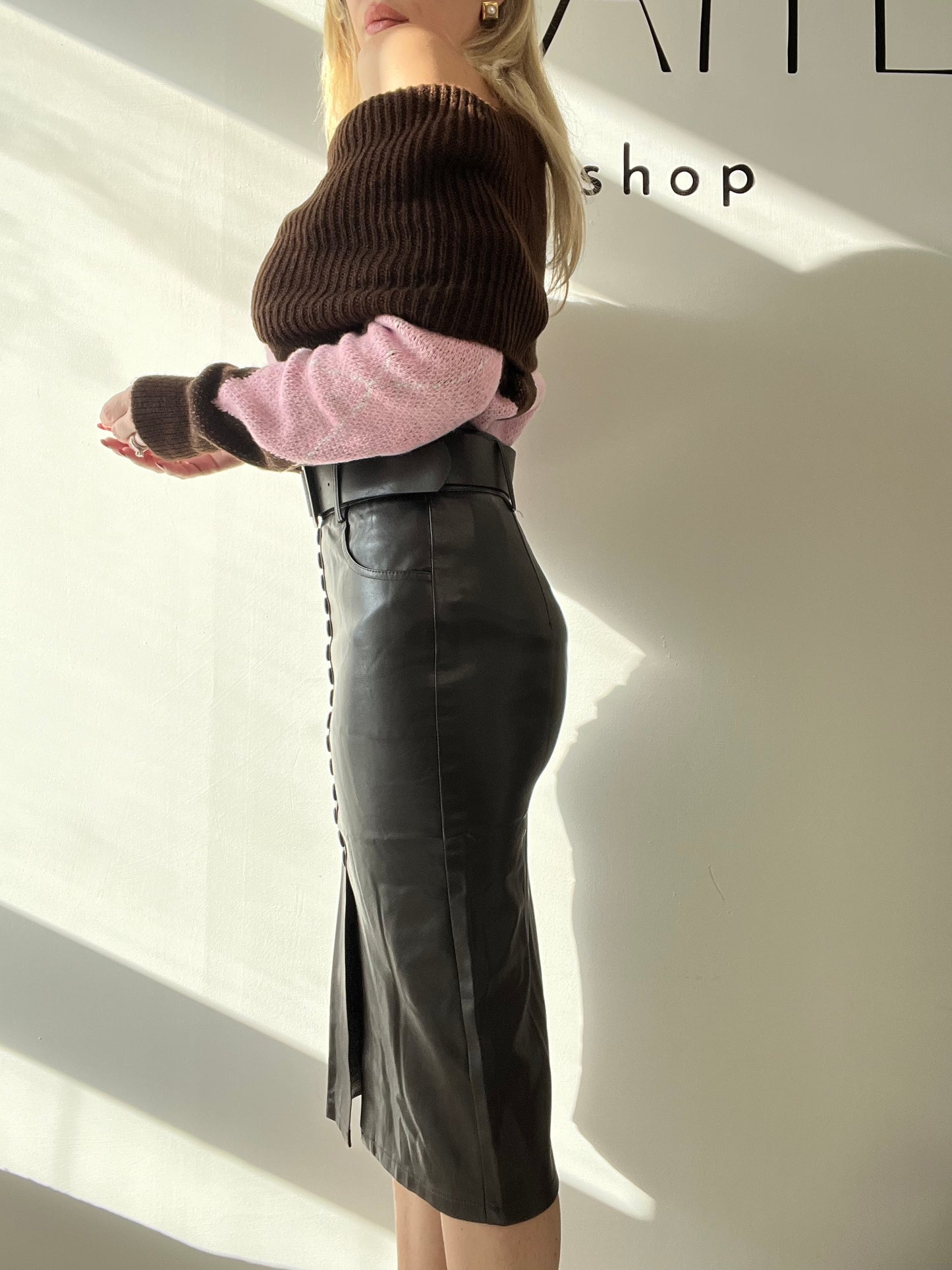 GONNA ECOPELLE MARRONE